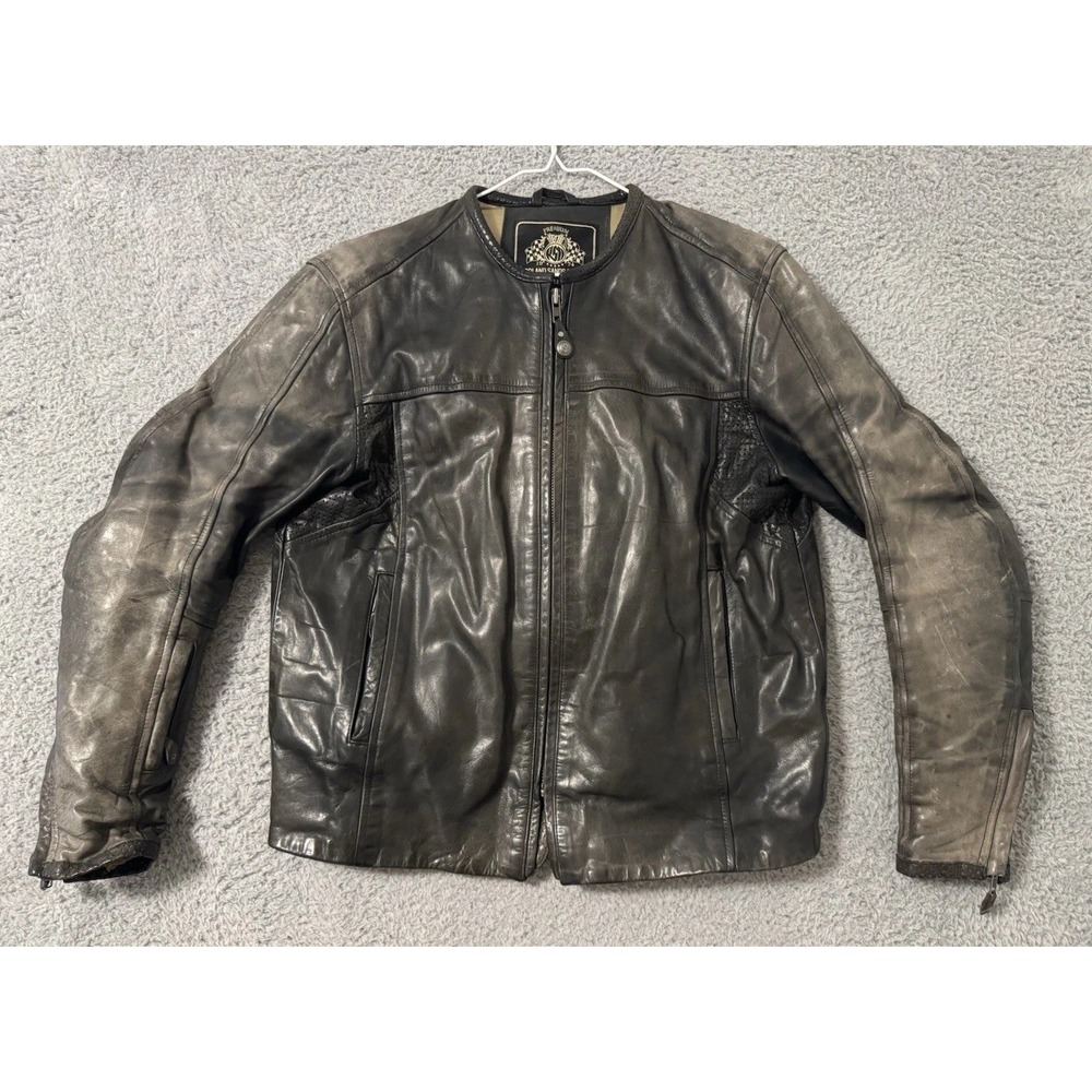 Roland Sands Design RSD Men's‎ S BARFLY Brown Leather Motorcycle Riding Jacket